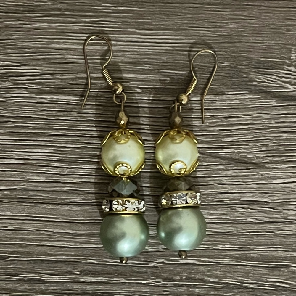 Hand-Made Drop Earrings - Picture 2 of 2